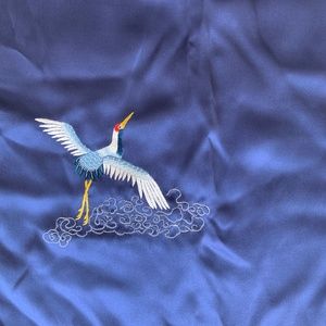 Chinese Silk Scarf (Royal Blue)